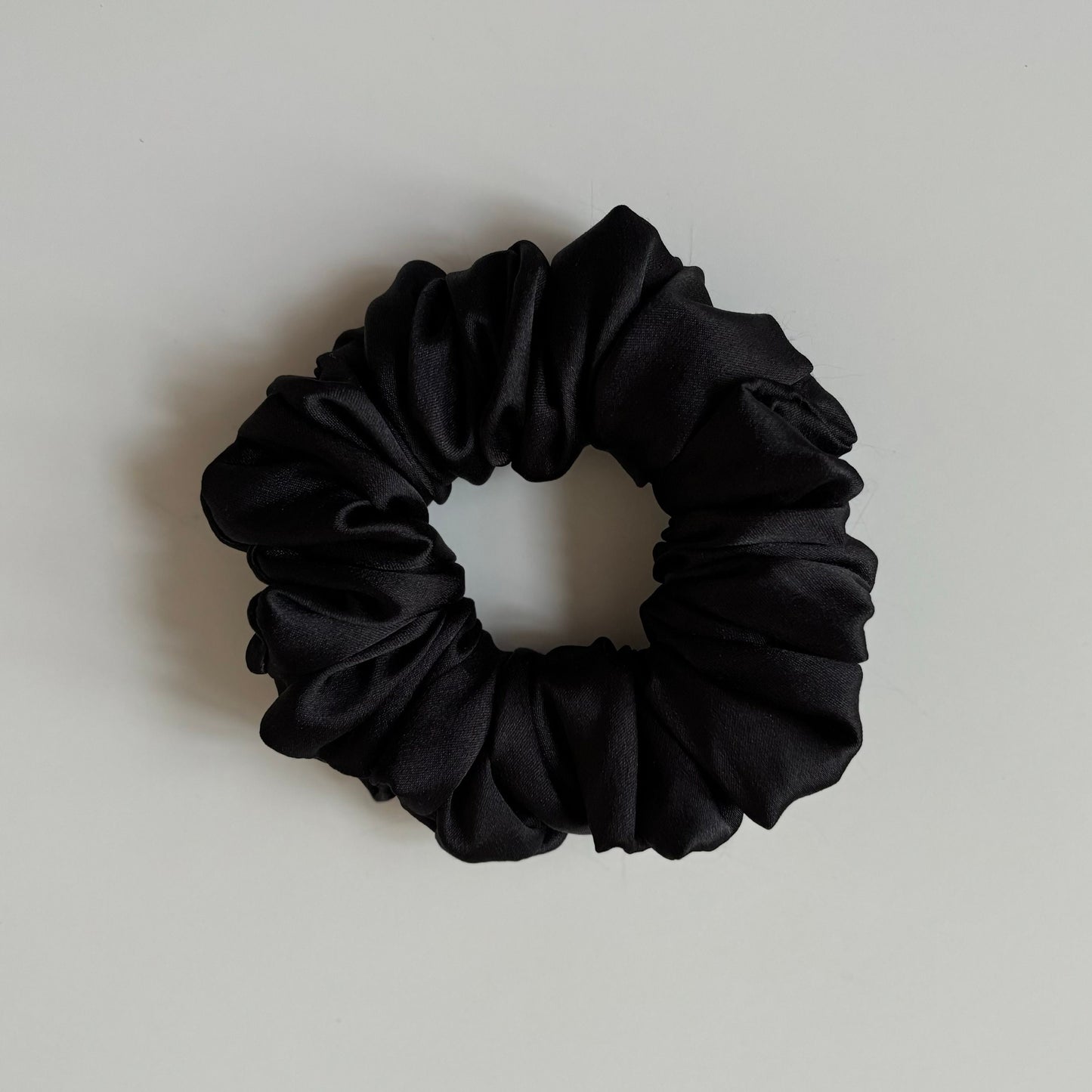 Black Satin Scrunchies | Elegant Hair Scrunchies for Effortless Style | Handmade Scrunchies