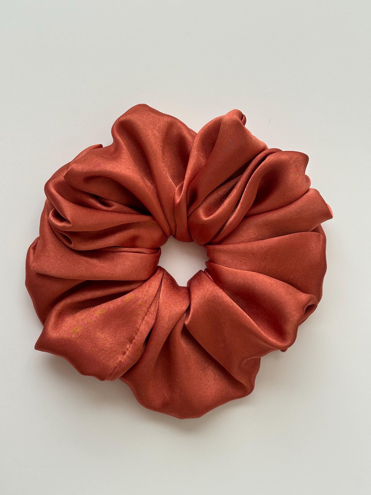 Brownish Orange Scrunchies | Classy Hair Scrunchies for Effortless Style | Handmade Scrunchies