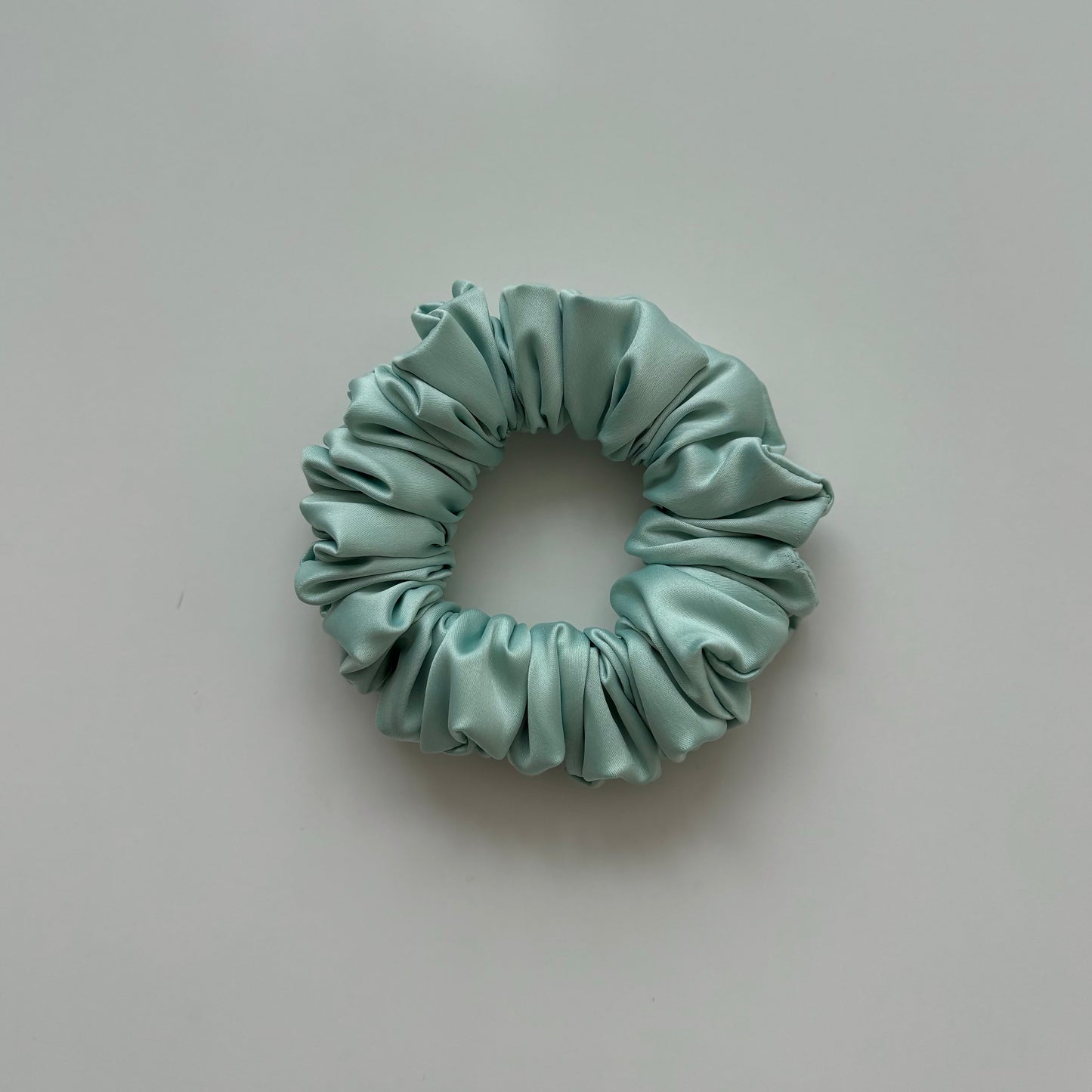 Pastel Mint Satin Scrunchies | Handmade Hair Scrunchies for Stylish Looks | Green Scrunchies